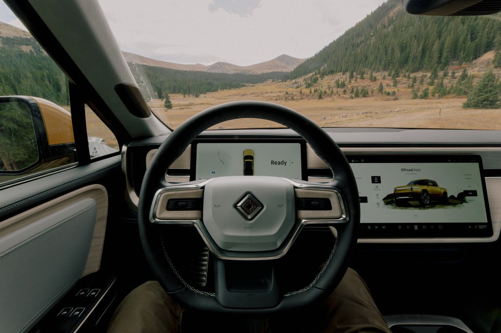 Rivian interior screen