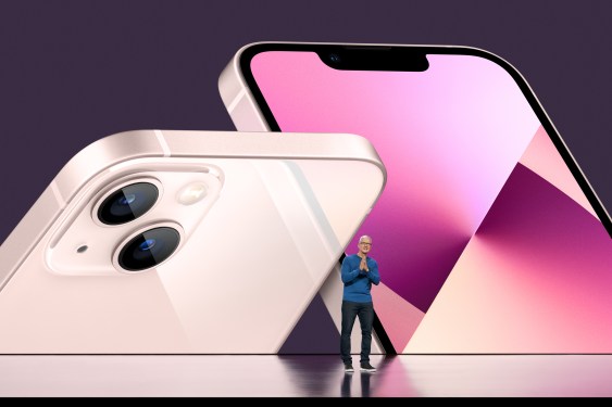 Tim Cook onstage at Apple event