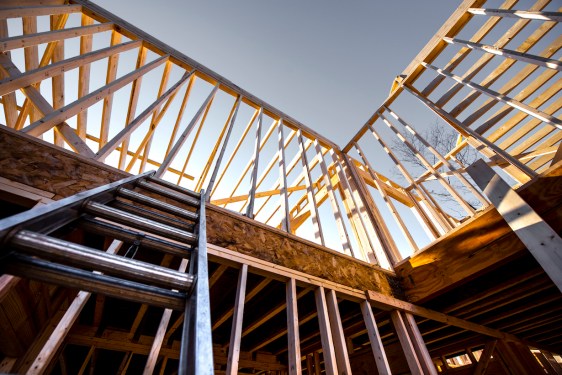 Modern building under construction - Woodframe