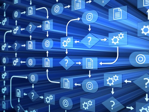 Abstract 3D rendered illustration of business or programming flowchart/block diagram.Similar pictures from my portfolio: