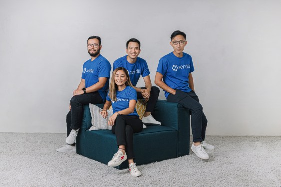 A group photo of Indonesia-based fintech Xendit's founding team