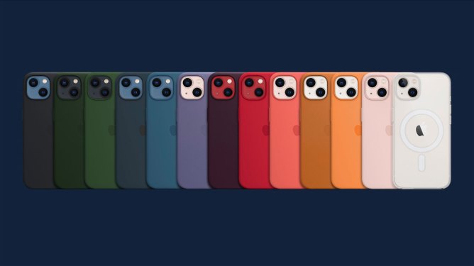 array of iPhones