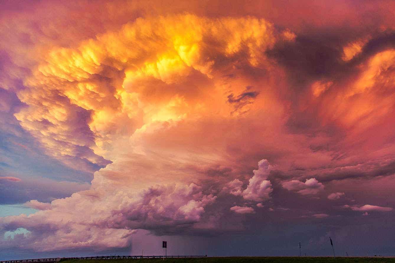 stormcloud at sunset