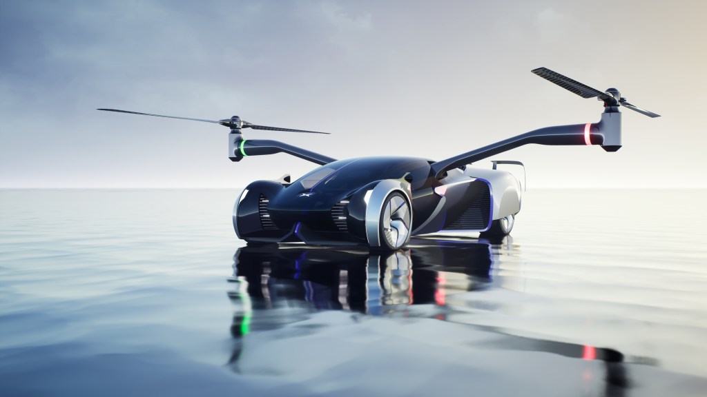 Xpeng sixth generation flying car ht aero taken at Xpeng 2021 TechDay