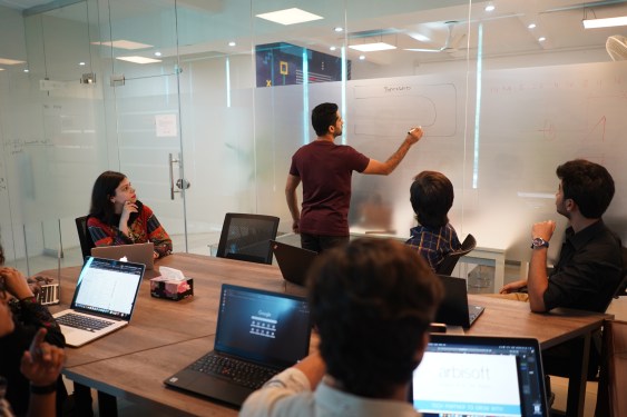 Work meeting at Arbisoft