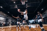 Athletes undergo testing on the basketball court at the Nike Sport Research Lab