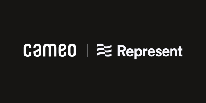 Cameo logo with Represent logo