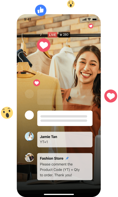 Upmesh's tool for collecting orders through Facebook Live comments