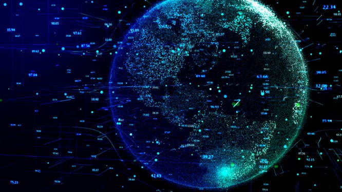 Digital world, conceptual illustration.