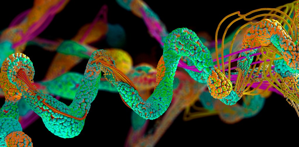 Protein, 3d illustration.
