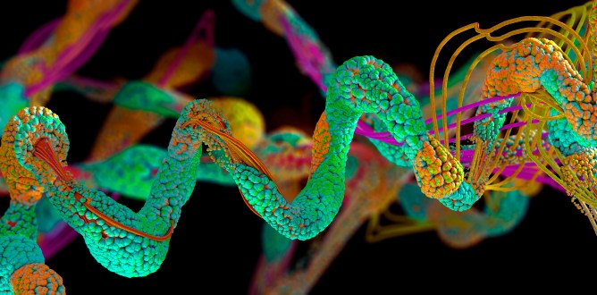 Protein, 3d illustration.