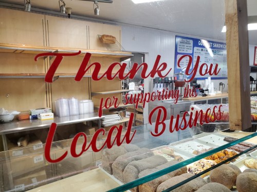 Small business welcome sign
