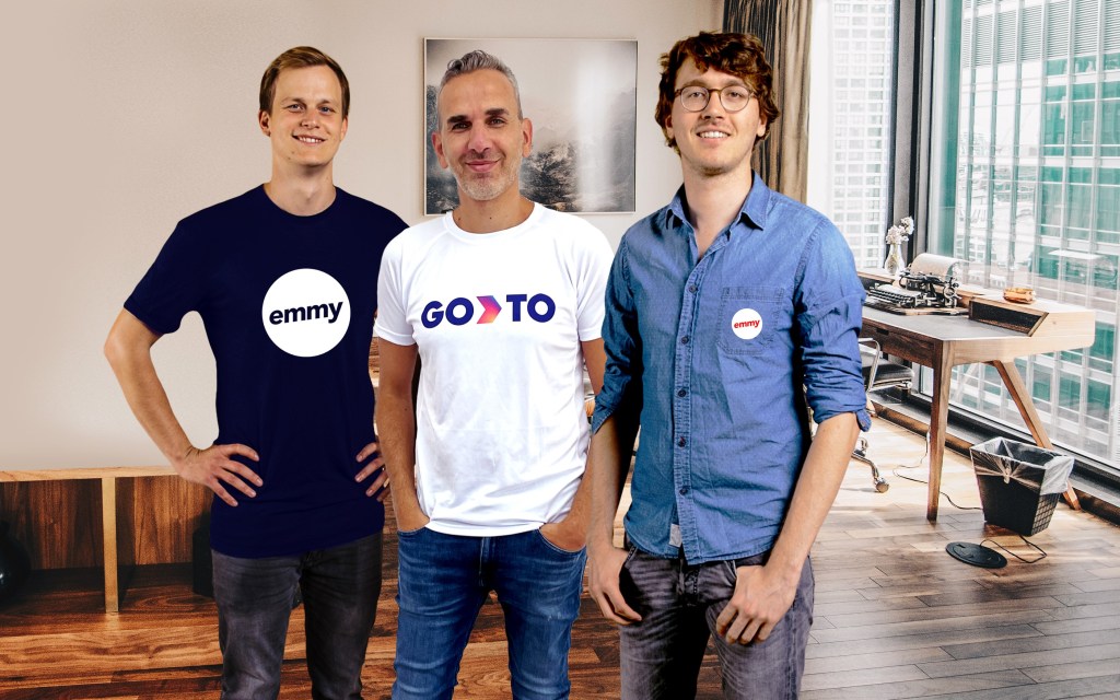 GoTo Global and emmy founders pose for acquisition photo