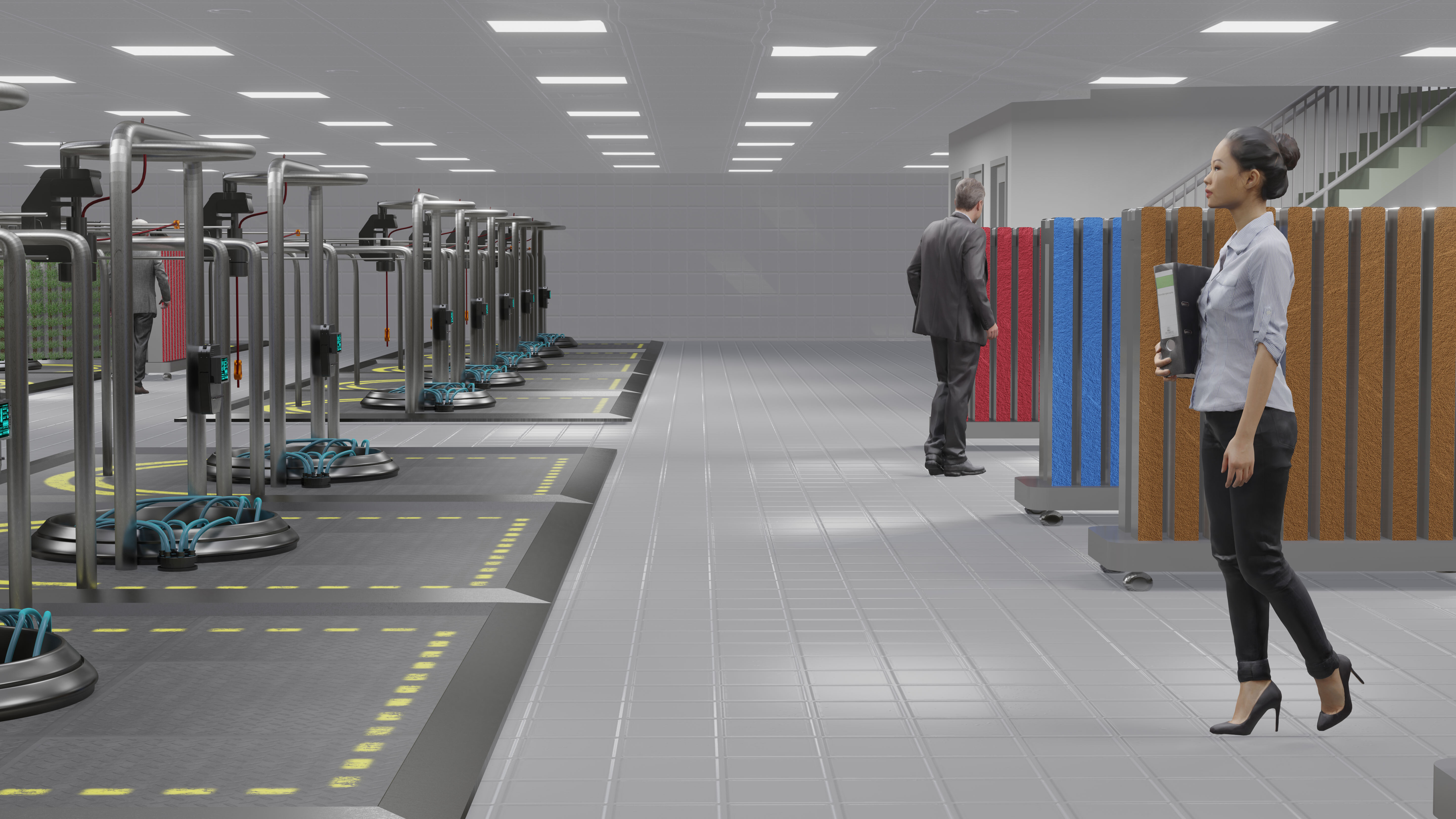 GreenForges shows how its basement vertical farms will be mechanically pulled to the surface so customers can pick the leafy greens easily above ground.