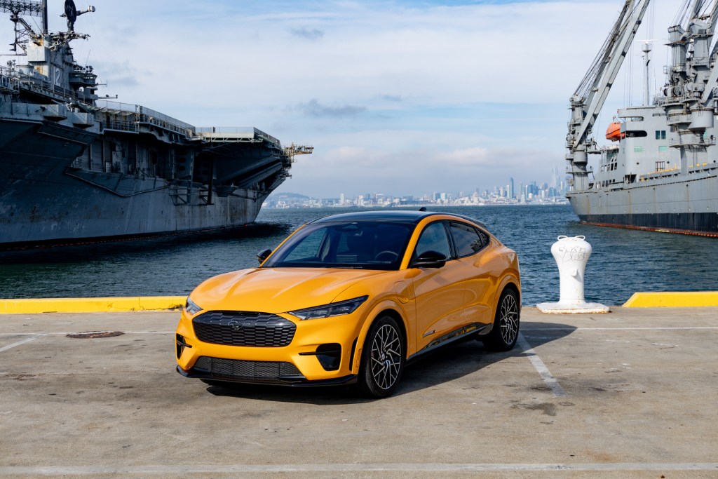 Ford mustang mach e performance GT in yellow