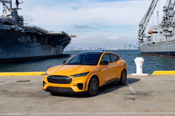 Ford mustang mach e performance GT in yellow