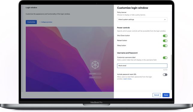 Kandji interface open on MacBook Pro