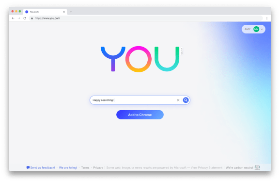 You.com home page.