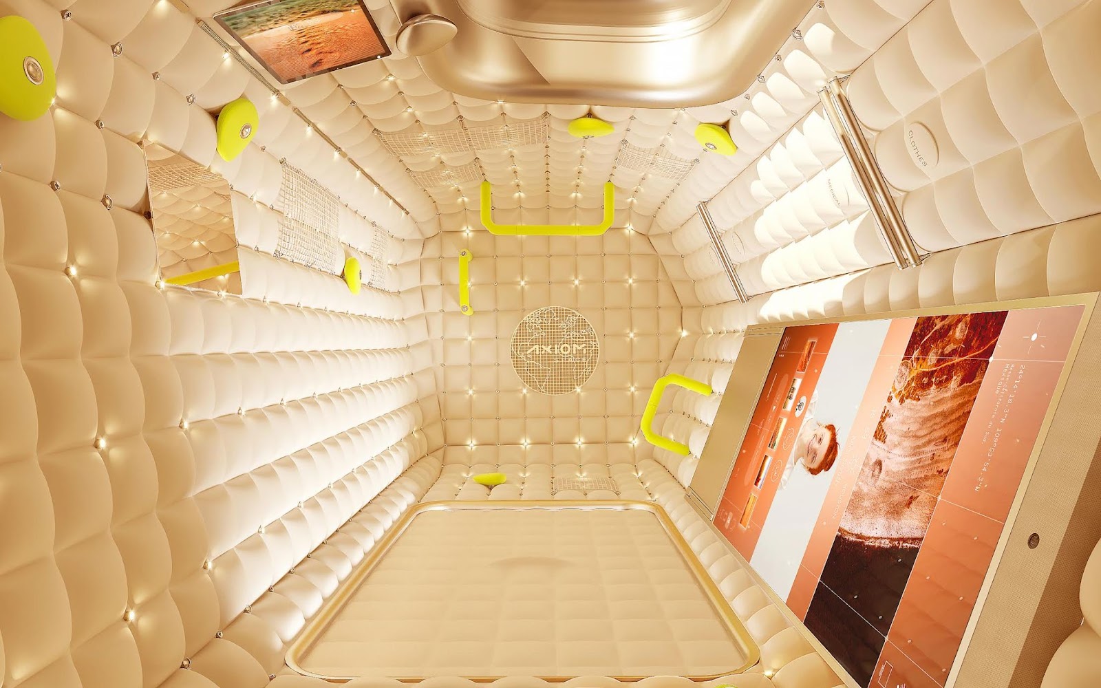Render of the Axiom crew station quarters