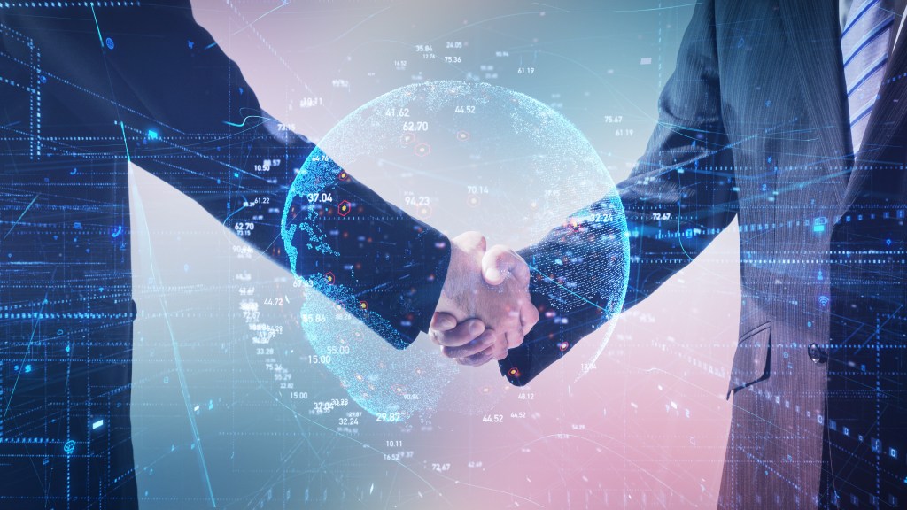 Global business concept. Communication network.