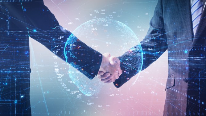 Global business concept. Communication network.