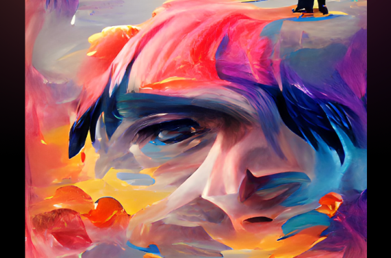 Detail of AI artwork made by Dream by Wombo app