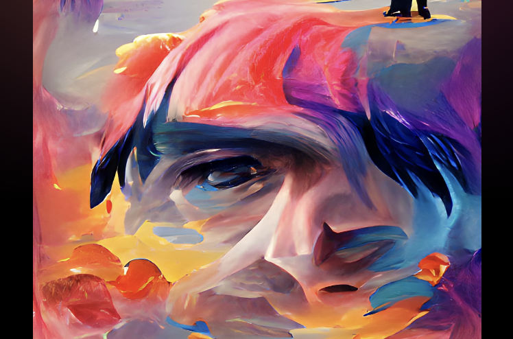 Detail of AI artwork made by Dream by Wombo app