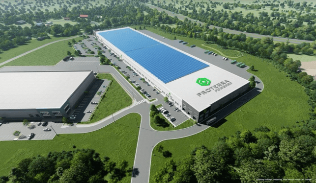 Rendering of Proterra south carolina commercial ev battery assembly plant