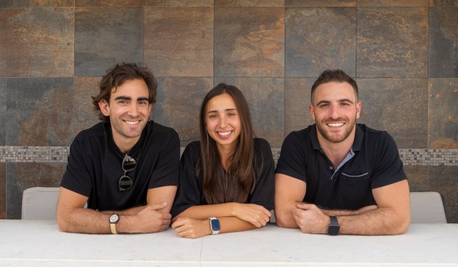 Caribou Team Left to right: Giorgio Delgado, Founding Engineer Christine Simone, Co-founder Cory Blumenfeld, Co-founder