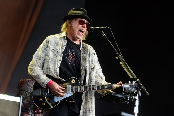Neil Young performing