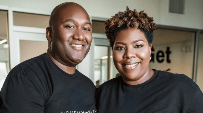 Jamie and Jilea Hemmings, co-founders of Nourish + Bloom