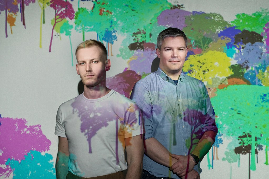 Sylvera's Multi-Scale Lidar team uses machine learning, EO data and 3D laser scanning to measure how much carbon is stored in trees. The colorful tree map in this photo is an output of the 3D scans.