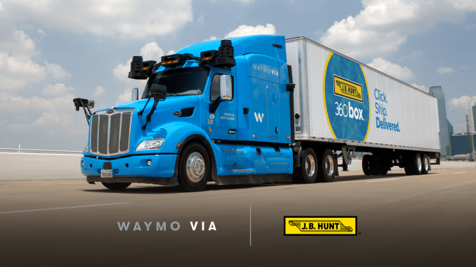 daimler truck with waymo via and jb hunt partnership