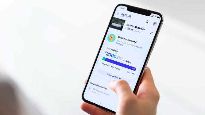 Accrue Savings app on a phone