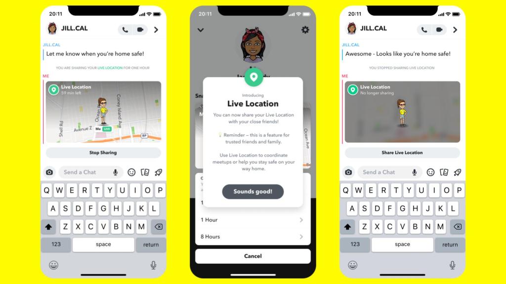 Snapchat location sharing