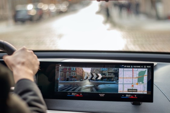 Basemark's over-video augmented reality application on new BMW iX vehicle