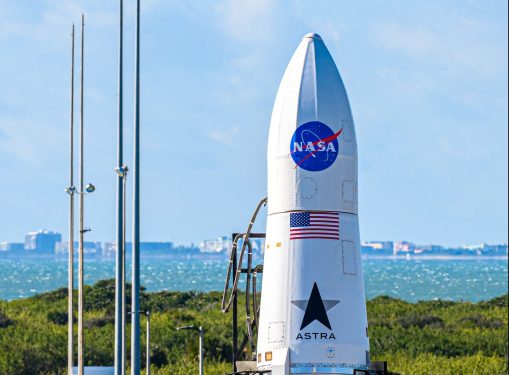 Astra rocket on launch pad