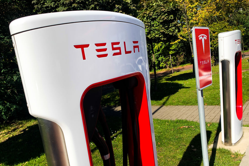 Tesla Supercharger In Katowice, Poland