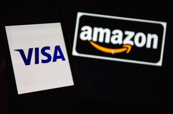 Visa / Amazon logos