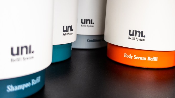 Uni refillable skincare products