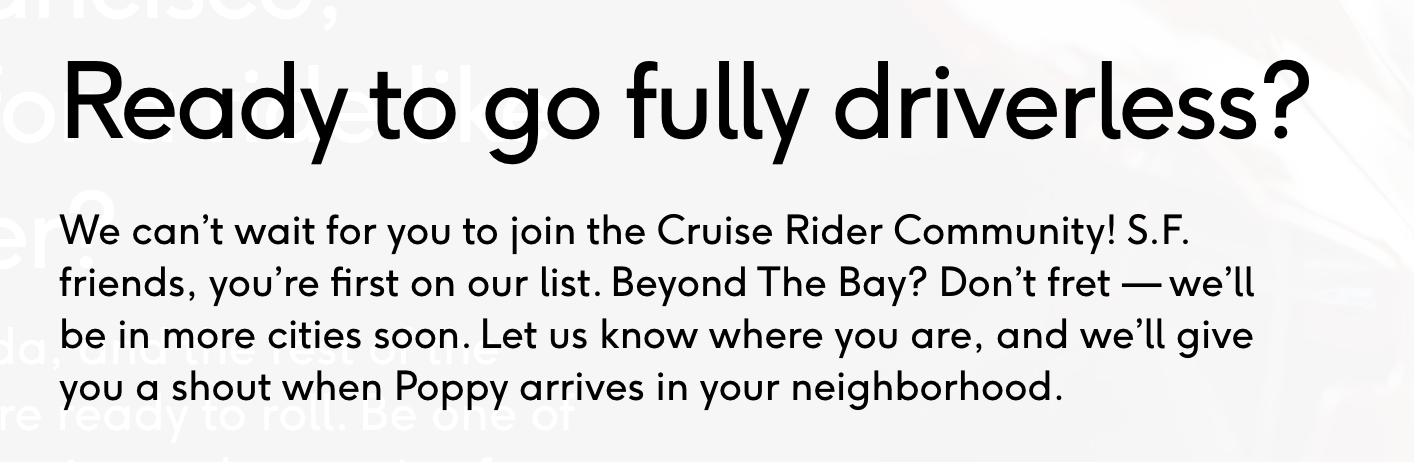 GM Cruise San Francisco robotaxi