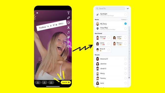 Snapchat promo image for revenue sharing in stories