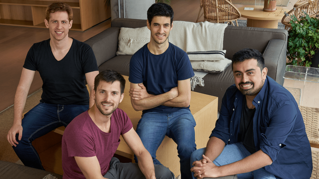 Aument co-founders, from left, Alan Helouani, Emilio Di Marco, Sacha Landesmann, and Mario Leon Rojas