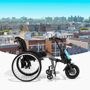 bird adaptive scooter attachment to wheelchair