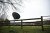 A photo of a satellite dish in a remote field in Madison, Virginia, US.