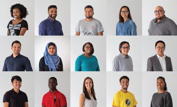 Portraits of several people who have graduated from the Pursuit program.