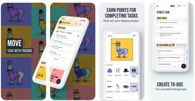 screen shots of Meta's Move app