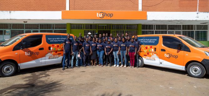 Tupshop team and community leaders. The startup is powering group-buying in Kenya.