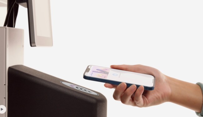 person scanning apple wallet id