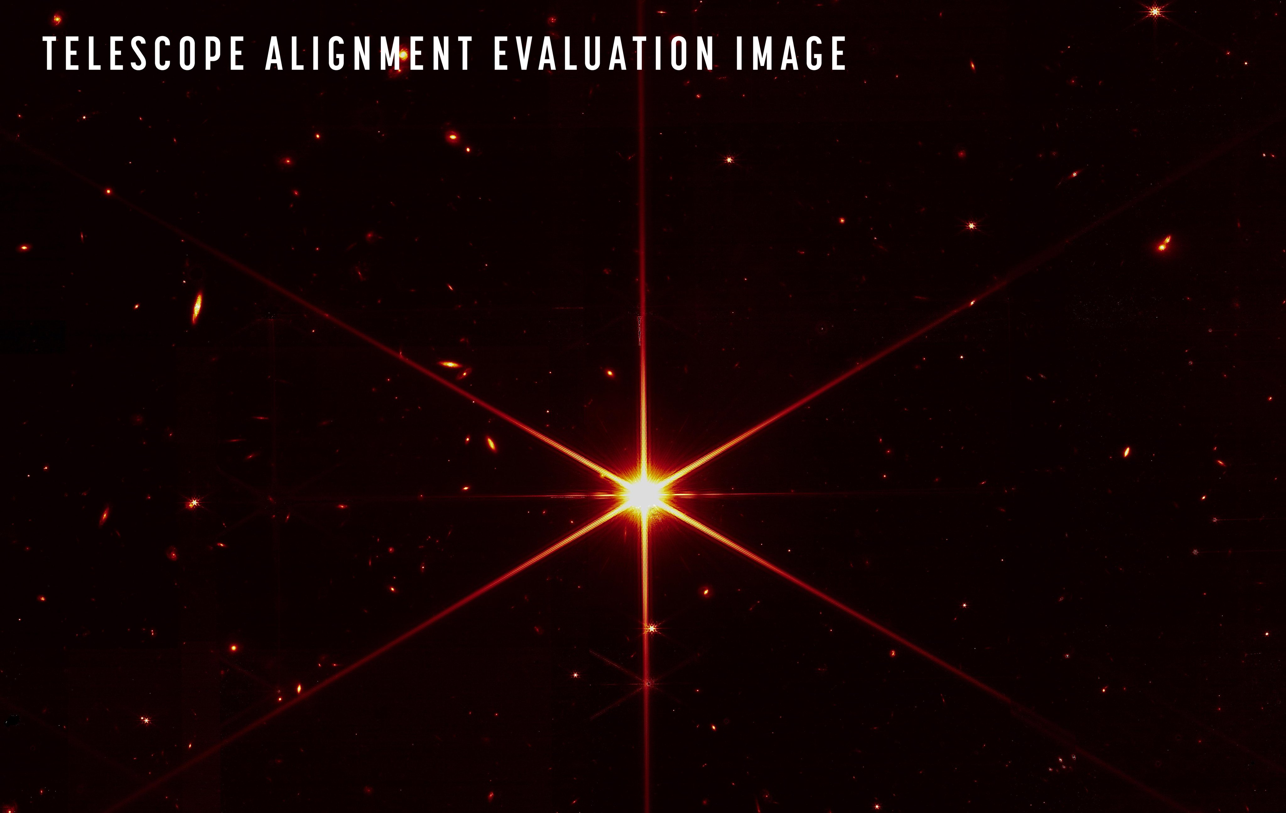 James Webb Space Telescope JWST alignment image